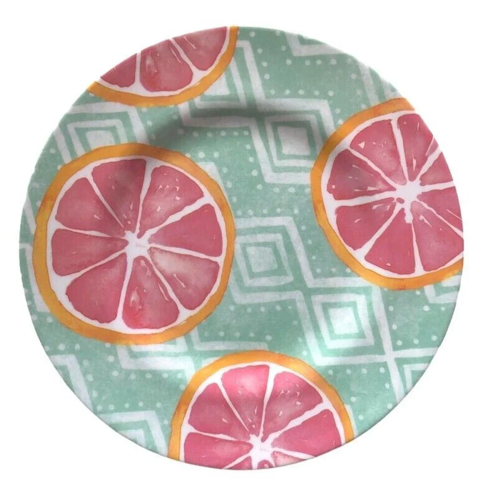 Grapefruit Melamine Plates 8.5